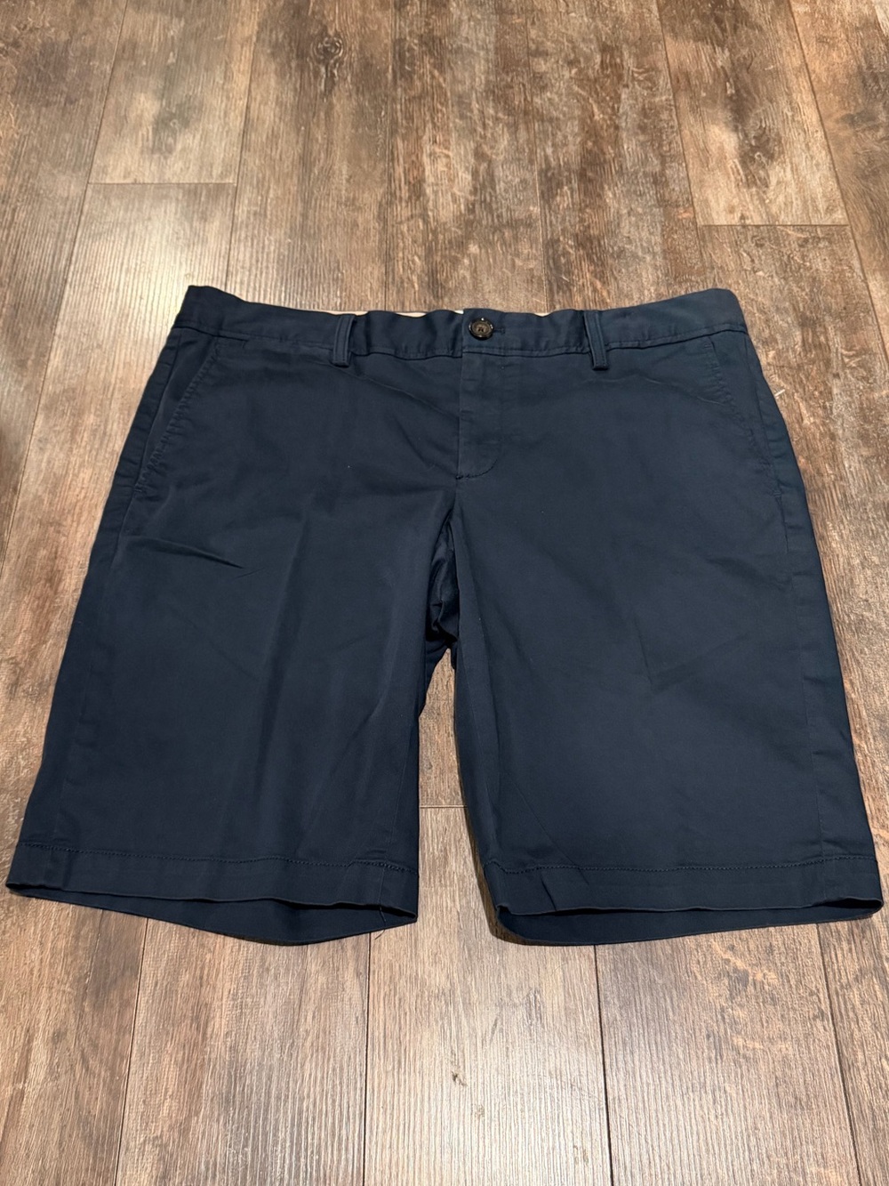 Banana Republic Dark Navy Cotton Blend Bermuda Shorts